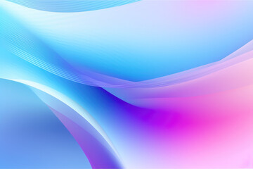 Background with smooth lines in blue and light purple gradient colors. Glowing wavy lines