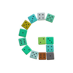 Casino Dice Game 3D Alphabet or Lettering