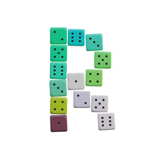 Casino Dice Game 3D Alphabet or Lettering