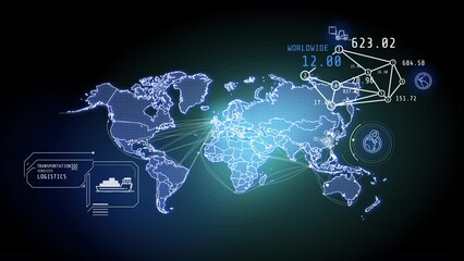 Abstract infographic elements about transportation
