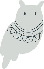 Owl With Scandinavian Pattern