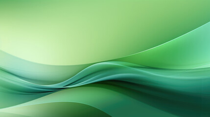 Abstract background with smooth lines in green gradient colors
