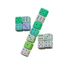 Casino Dice Game 3D Alphabet or Lettering