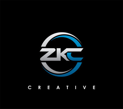 ZKC Letter Initial Logo Design Template Vector Illustration