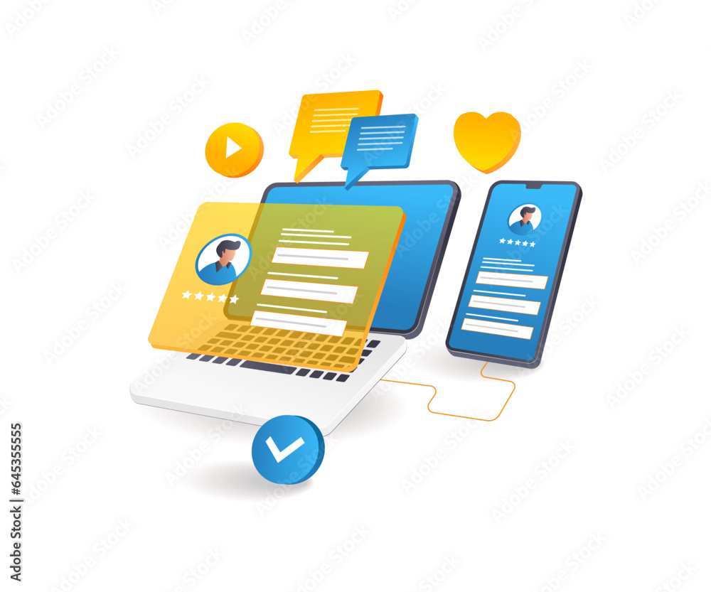 Poster computer and smartphone account personal data