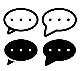 Callout. Speech bubble. Speech balloon. Dialogue Clouds. Vector clipart isolated on white background.