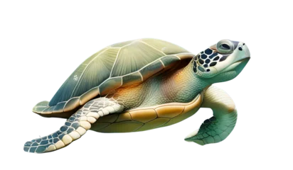 Fotobehang turtle isolated on transparent background © Bonnie