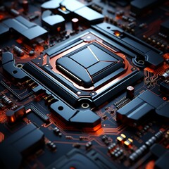 Fototapeta premium 3d background, technology, network, electricity