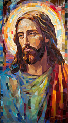 Fototapeta premium jesus cristo art mosaico 