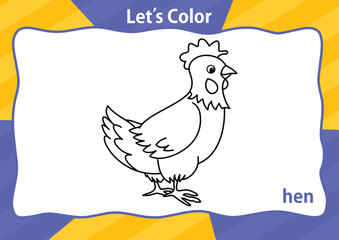 Coloring pages for kids. Vector illustration. Kindergarten children Coloring pages activity. Worksheet cartoon coloring. color pages on white background for color books.