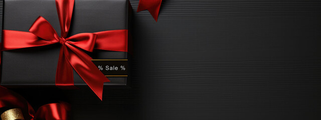 A dark canvas adorned with elegantly placed black gift boxes, embodying the excitement of Black Friday discounts.
