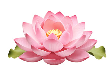 Lotus Flower Isolated on Transparent Background. Generative Ai.