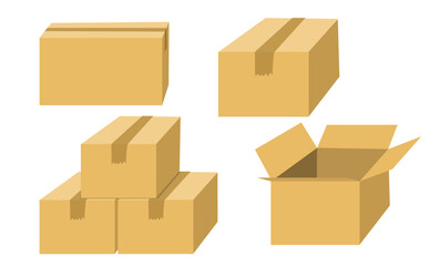荷物の配送に使うダンボールのイラスト