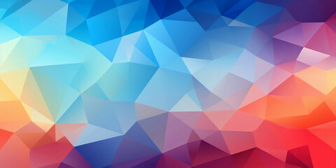 Obraz premium Abstract colorful polygon background design. Geometric origami style, backdrop with rainbow gradient. Simple polygonal background with colored triangles, modern design, decor.