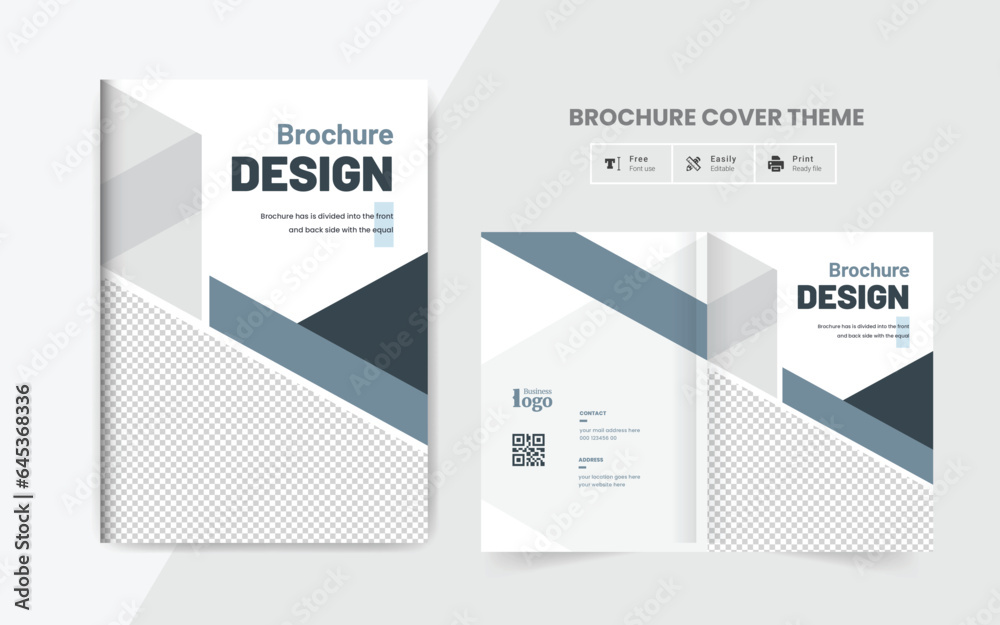 Poster Brochure template layout design. Corporate business annual report, catalog, magazine, flyer mock-up. Creative modern concept fully editable text and vector