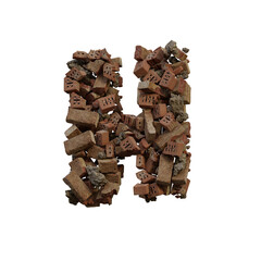 Old & Broken Bricks 3D Alphabet or Lettering
