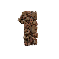 Old & Broken Bricks 3D Alphabet or Lettering