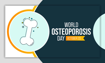 World Osteoporosis day is observed every year on October 20, dedicated to raising global awareness of the prevention, diagnosis and treatment of osteoporosis and metabolic bone disease. Vector art