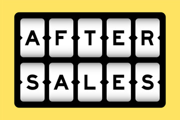 Black color in word after sales on slot banner with yellow color background