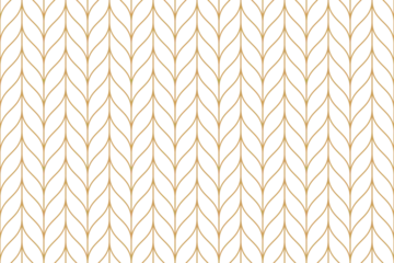 Foto op Canvas Luxury ornamental seamless pattern in Arabian stye with golden wavy line. Oriental geometric repeat background, png transparent. © i_fleurs