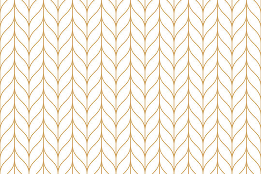 Luxury ornamental seamless pattern in Arabian stye with golden wavy line. Oriental geometric repeat background, png transparent.