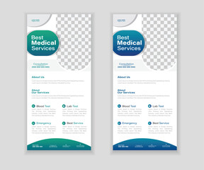 Medical Roll-Up Or Dl Flyer Design Template For Your Business