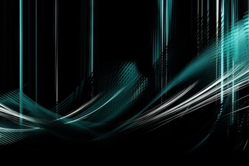 A vibrant abstract background with intersecting lines in black and green