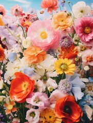 Vertical wallpaper. Lots of wildflowers.