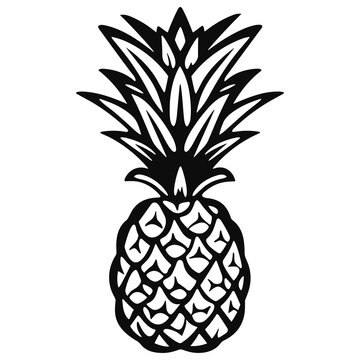 Pineapple symbol icon flat vector