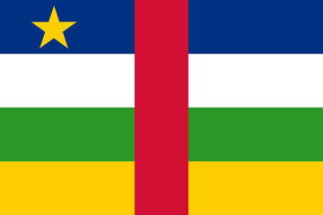 Flag of Central African Republic.National symbols of Central African Republic. Icon of Central African Republic.