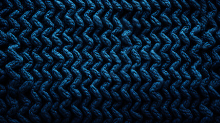 knitted blue fabric background. 