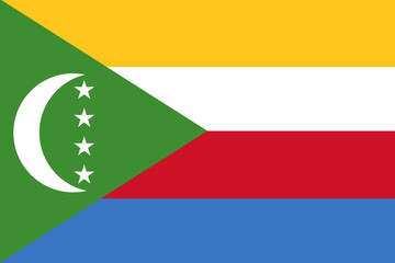Flag of Comoros.National symbols of Comoros.Icon of Comoros.