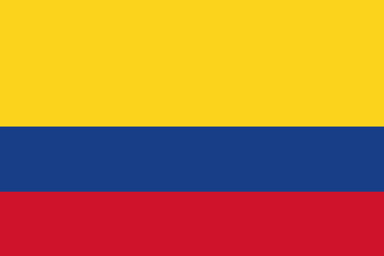 Flag of Colombia.National symbols of Colombia.Icon of Colombia.