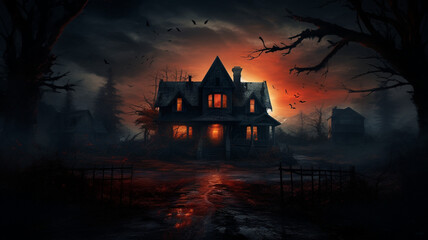 Fototapeta na wymiar Wallpaper horror fantasy fear halloween