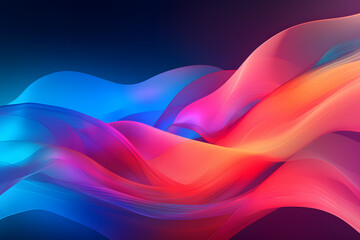 An abstract wave neon gradient background