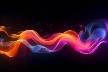 An abstract wave neon gradient background
