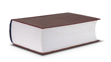 Closed big book isolated on a white background