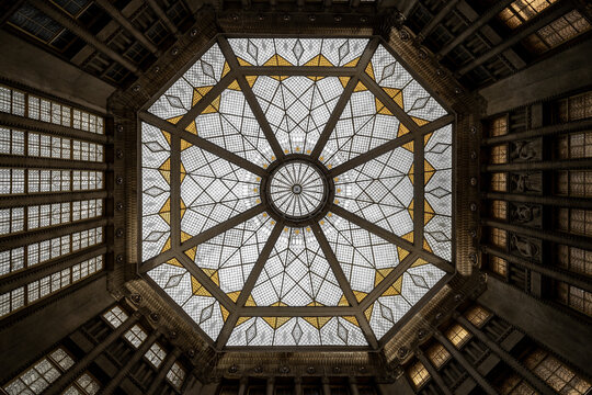 Passage in Prague, detail of skylight
