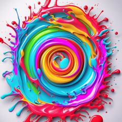 abstract background with circles paint splatter