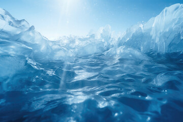 Translucent Wonders: Glacial Meeting with the Sea