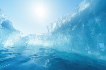 Icy Serenity: Glacier Meets Ocean