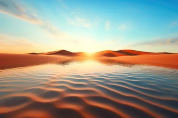 Fototapeten Sizzling Sand Mirage: Oasis Fantasy © Andrii 