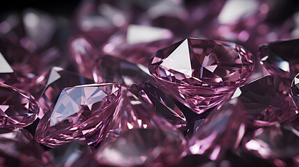 close up pink crystal diamonds background - obrazy, fototapety, plakaty