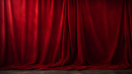red velvet curtain background.
