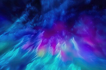 Obraz na płótnie Canvas Aurora Australis: Icy Spectacle in the Antarctic Night