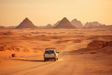 Fototapeta na wymiar Safari Serenity in Egypt's Deserts