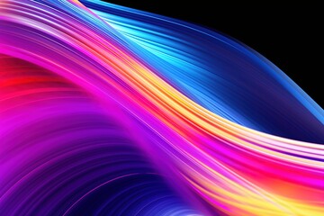 Naklejka premium abstract futuristic background with pink blue glowing neon moving high speed wave lines and bokeh lights. Data transfer concept Fantastic wallpaper,