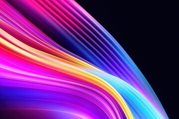 Fototapeta premium abstract futuristic background with pink blue glowing neon moving high speed wave lines and bokeh lights. Data transfer concept Fantastic wallpaper,