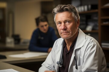Obraz premium Patient And Doctor Engaged In A Meaningful Conversation, Generative AI