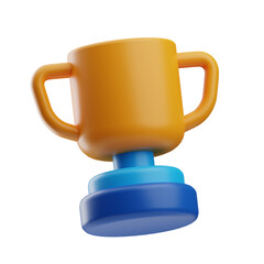 strategy marketing Trophy illustration 3d